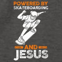 Powered by skateboarding and jesus Vector Backpack