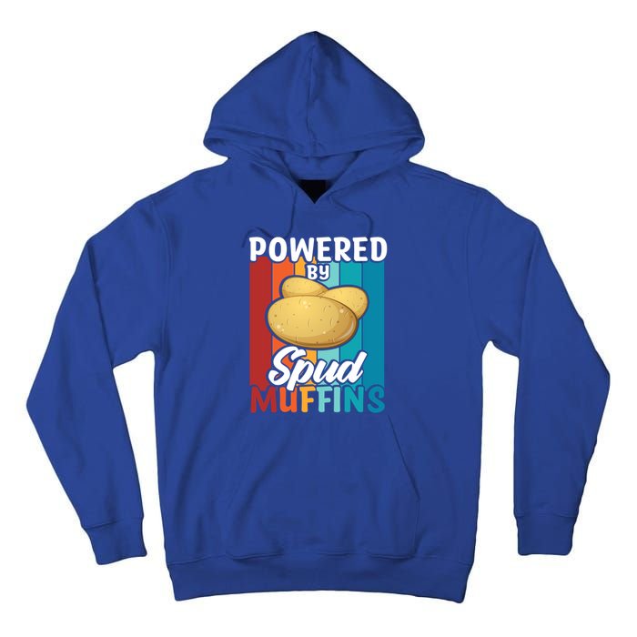 Powered By Spud Muffins Great Gift Vegan Veggie Gift Tall Hoodie