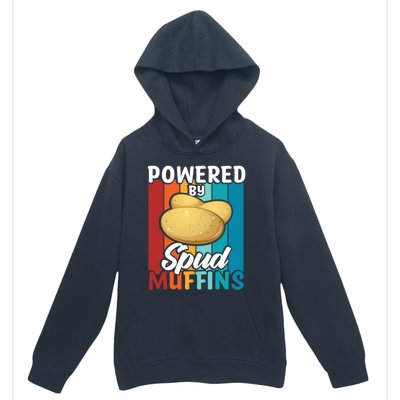 Powered By Spud Muffins Great Gift Vegan Veggie Gift Urban Pullover Hoodie