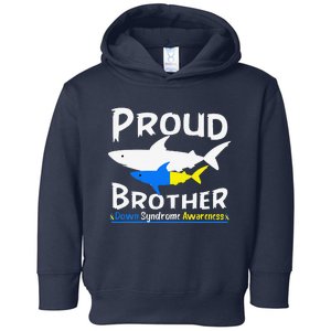 Proud Brother Shark World Down Syndrome Awareness Day Month Toddler Hoodie