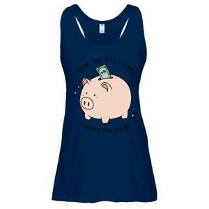 Poor But Still Have Money For Books Funny Design Ladies Essential Flowy Tank