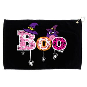 Pink Boo Spider WItch Hat Cute Scary Halloween Funny Grommeted Golf Towel