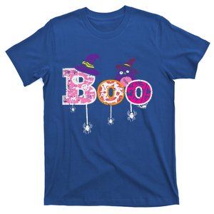 Pink Boo Spider WItch Hat Cute Scary Halloween Funny T-Shirt