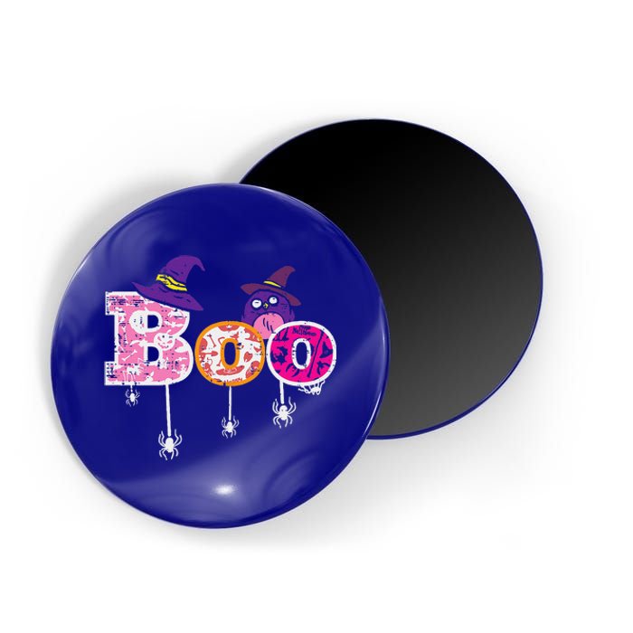 Pink Boo Spider WItch Hat Cute Scary Halloween Funny Magnet