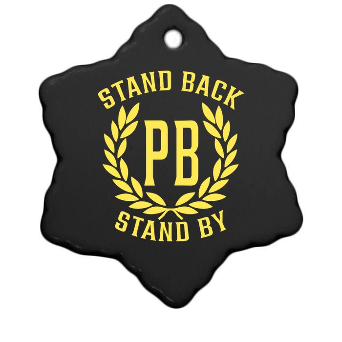 Proud Boys Stand Back Stand By Ceramic Star Ornament