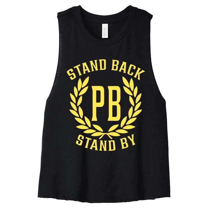 Proud Boys Stand Back Stand By Women's Racerback Cropped Tank