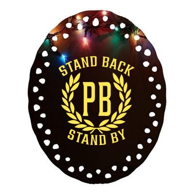 Proud Boys Stand Back Stand By Ceramic Oval Ornament