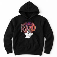 Pink Boo Spider Web Ghost Halloween Costume Hoodie