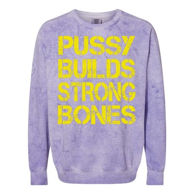 Pussy Builds Strong Bones Shirt PBSB Colorblast Crewneck Sweatshirt