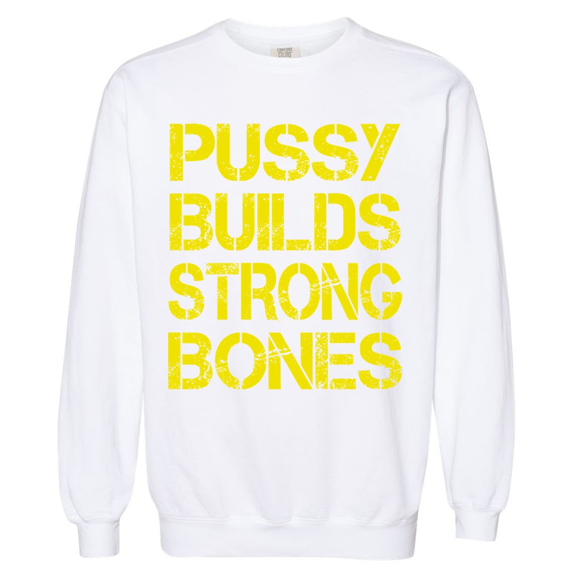 Pussy Builds Strong Bones Shirt PBSB Garment-Dyed Sweatshirt