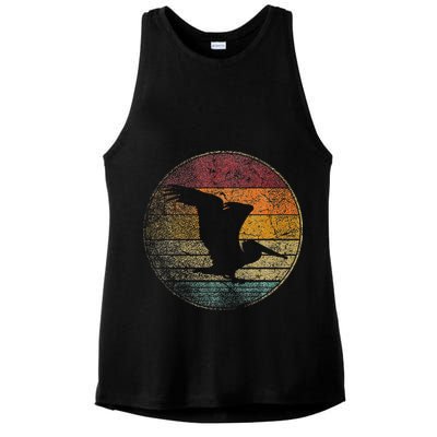Pelican Bird Sun Retro Vintage 80s Gift Beach Tropical Ladies PosiCharge Tri-Blend Wicking Tank