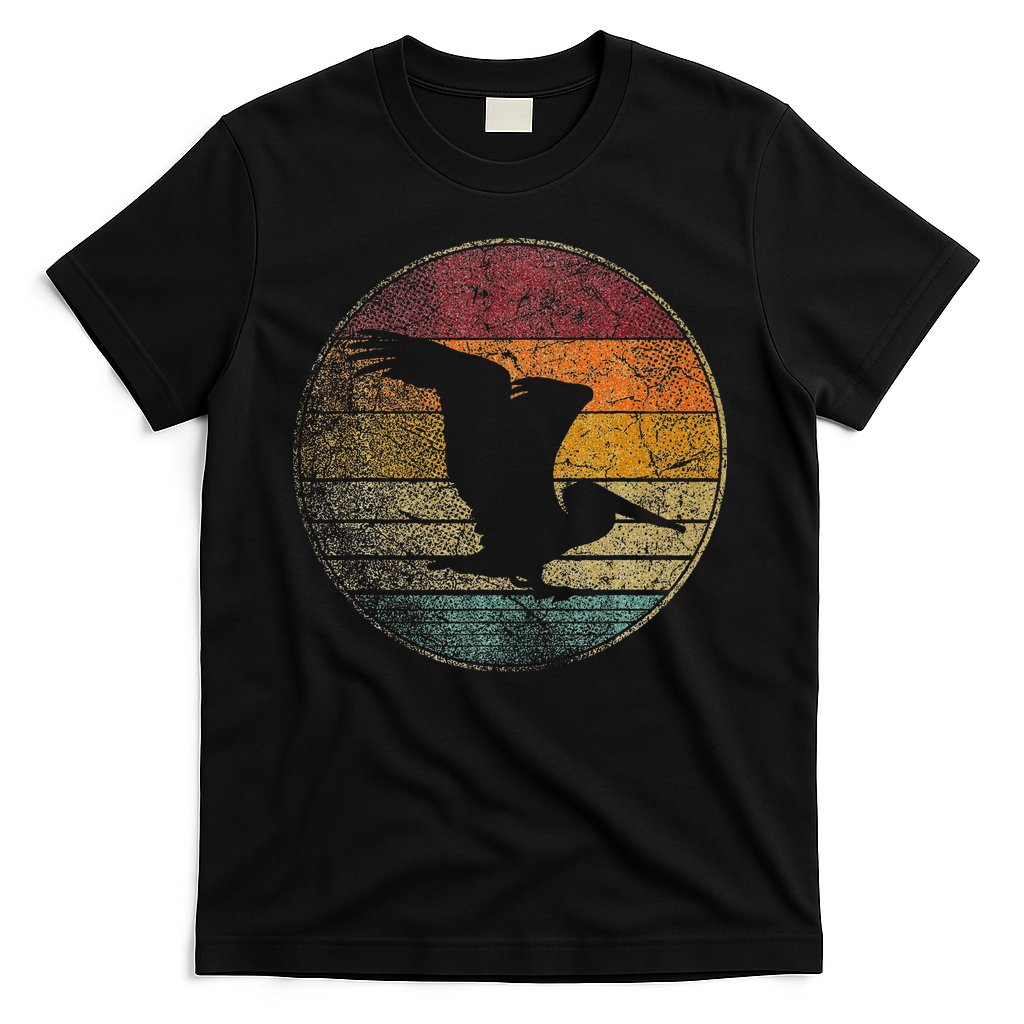 Pelican Bird Sun Retro Vintage 80s Gift Beach Tropical T-Shirt