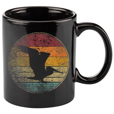 Pelican Bird Sun Retro Vintage 80s Gift Beach Tropical 11oz C Handle Ceramic Mug