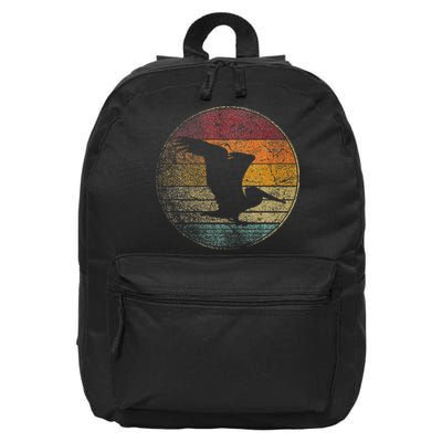 Pelican Bird Sun Retro Vintage 80s Gift Beach Tropical 16 in Basic Backpack