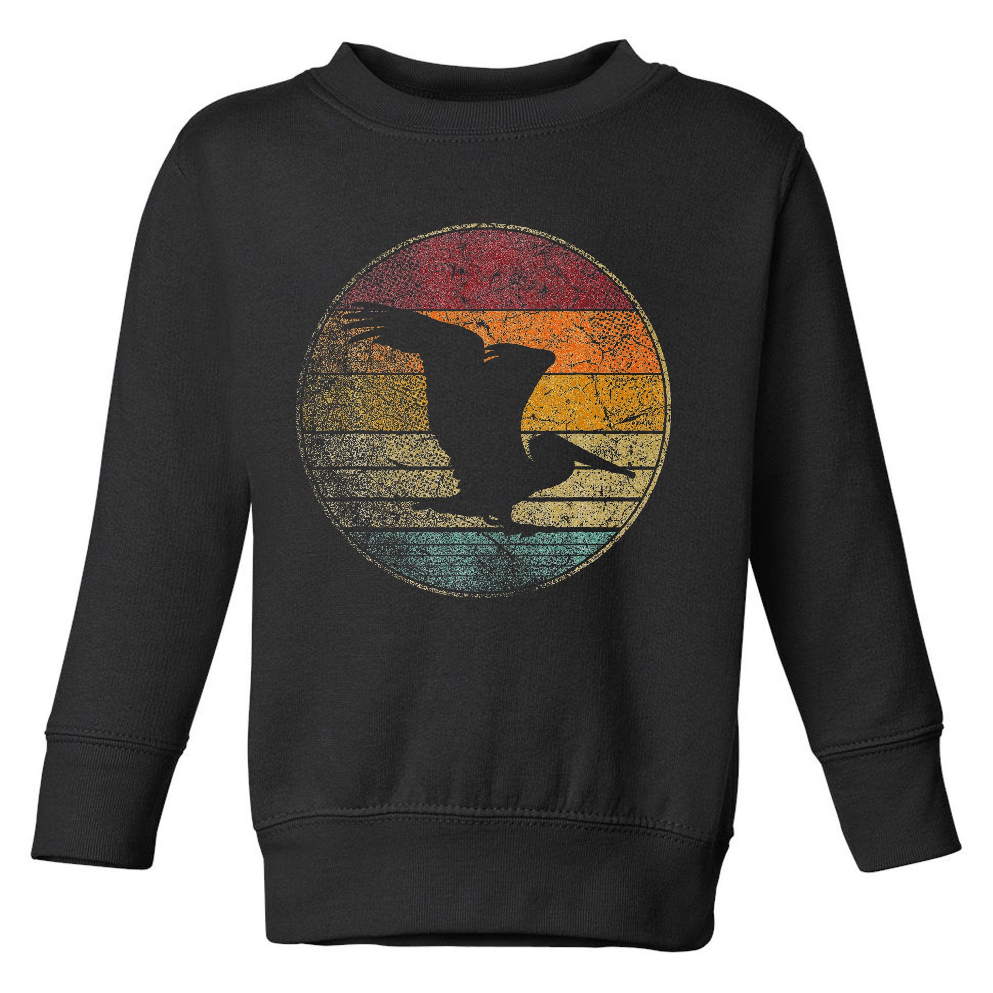 Pelican Bird Sun Retro Vintage 80s Gift Beach Tropical Toddler Sweatshirt