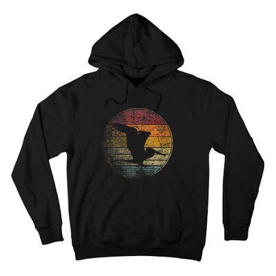 Pelican Bird Sun Retro Vintage 80s Gift Beach Tropical Tall Hoodie