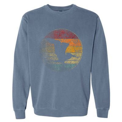 Pelican Bird Sun Retro Vintage 80s Gift Beach Tropical Garment-Dyed Sweatshirt