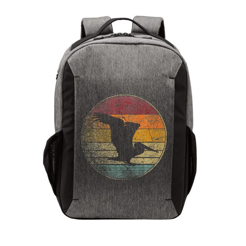 Pelican Bird Sun Retro Vintage 80s Gift Beach Tropical Vector Backpack