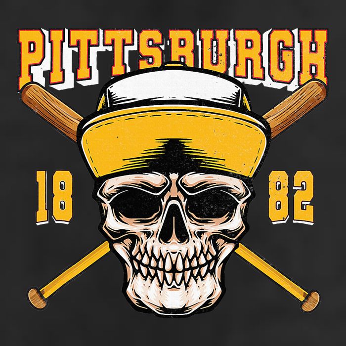 Pittsburgh Baseball Skyline Pennsylvania Player Coach Fan 7 Panel Mesh Trucker Snapback Hat