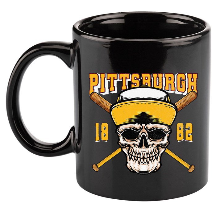 Pittsburgh Baseball Skyline Pennsylvania Player Coach Fan 11oz C Handle Ceramic Mug