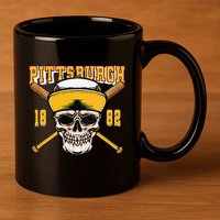 Pittsburgh Baseball Skyline Pennsylvania Player Coach Fan 11oz C Handle Ceramic Mug