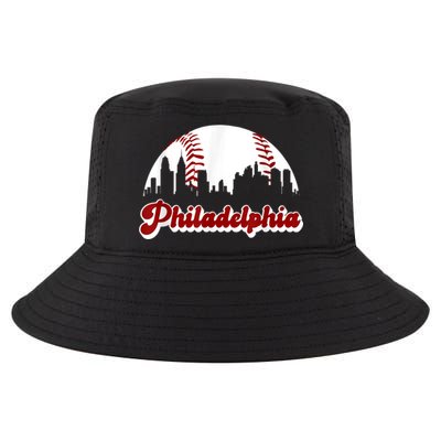 Philadelphia Baseball Skyline Philly City Retro Vintage Tee Cool Comfort Performance Bucket Hat