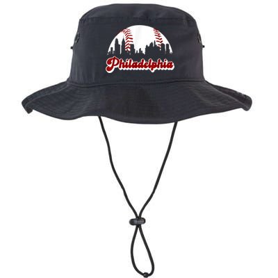Philadelphia Baseball Skyline Philly City Retro Vintage Tee Bucket Hat
