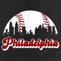 Philadelphia Baseball Skyline Philly City Retro Vintage Tee Beanie