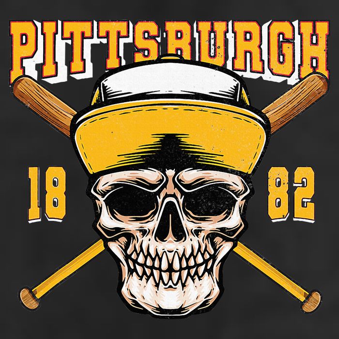 Pittsburgh Baseball Skyline Pennsylvania Player Coach Fan 7 Panel Mesh Trucker Snapback Hat