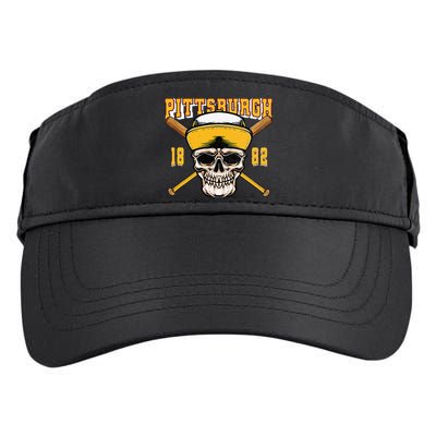 Pittsburgh Baseball Skyline Pennsylvania Player Coach Fan Adult Drive Performance Visor