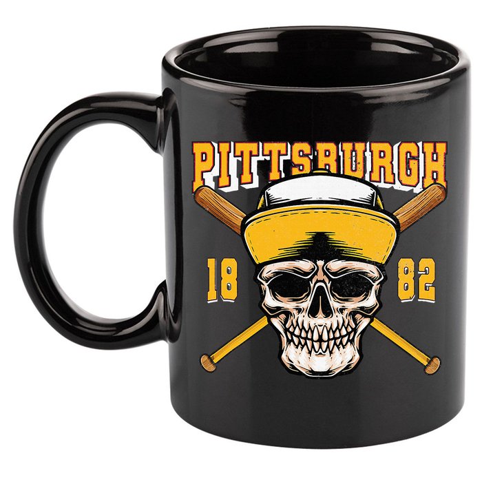 Pittsburgh Baseball Skyline Pennsylvania Player Coach Fan 11oz C Handle Ceramic Mug