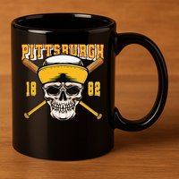 Pittsburgh Baseball Skyline Pennsylvania Player Coach Fan 11oz C Handle Ceramic Mug