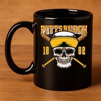 Pittsburgh Baseball Skyline Pennsylvania Player Coach Fan 11oz C Handle Ceramic Mug