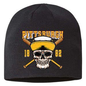 Pittsburgh Baseball Skyline Pennsylvania Player Coach Fan Sustainable Beanie