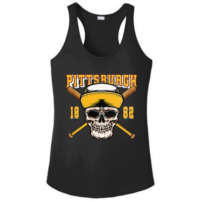 Pittsburgh Baseball Skyline Pennsylvania Player Coach Fan Ladies PosiCharge Competitor Racerback Tank