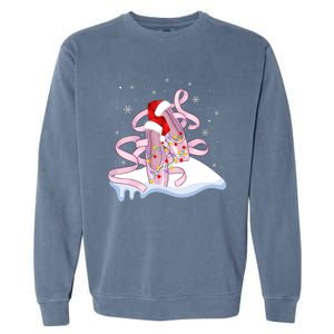 Pink Ballet Shoes Christmas Lights Ballerina Pajamas Funny Gift Garment-Dyed Sweatshirt