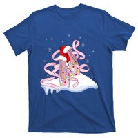 Pink Ballet Shoes Christmas Lights Ballerina Pajamas Funny Gift T-Shirt