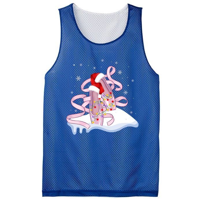 Pink Ballet Shoes Christmas Lights Ballerina Pajamas Funny Gift Mesh Reversible Basketball Jersey Tank