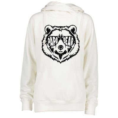 Papa Bear Sunglass Papa Bear Dad Fathers Day Gift Womens Funnel Neck Pullover Hood