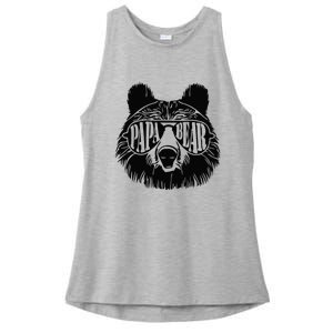 Papa Bear Sunglasses Fathers Day Dad Grandpa Ladies PosiCharge Tri-Blend Wicking Tank