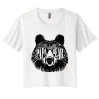 Papa Bear Sunglasses Fathers Day Dad Grandpa Women's Crop Top Tee