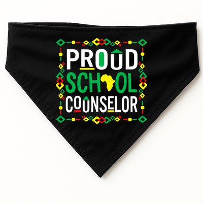 Proud Black School Counselor National School Counseling Week Funny Gift USA-Made Doggie Bandana