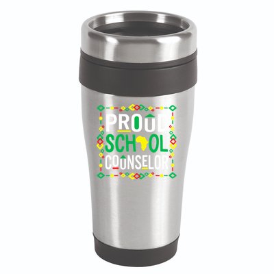 Proud Black School Counselor National School Counseling Week Funny Gift 16oz Travel Tumbler