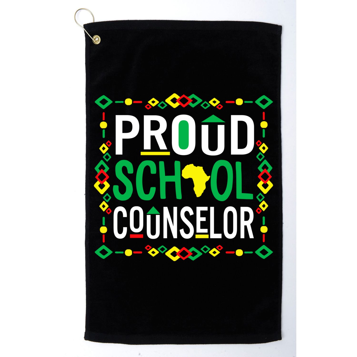 Proud Black School Counselor National School Counseling Week Funny Gift Golf Towel