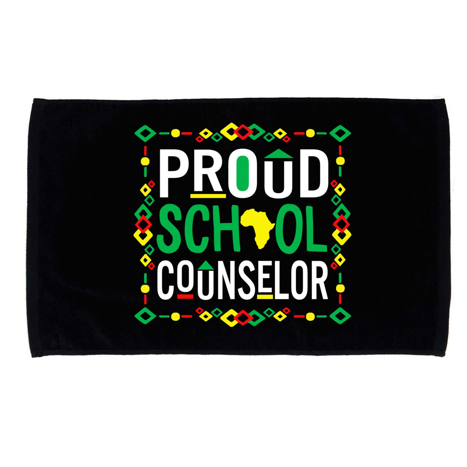 Proud Black School Counselor National School Counseling Week Funny Gift Microfiber Hand Towel