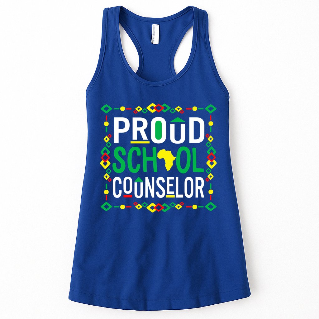 Proud Black School Counselor National School Counseling Week Funny Gift Womens Tank Top