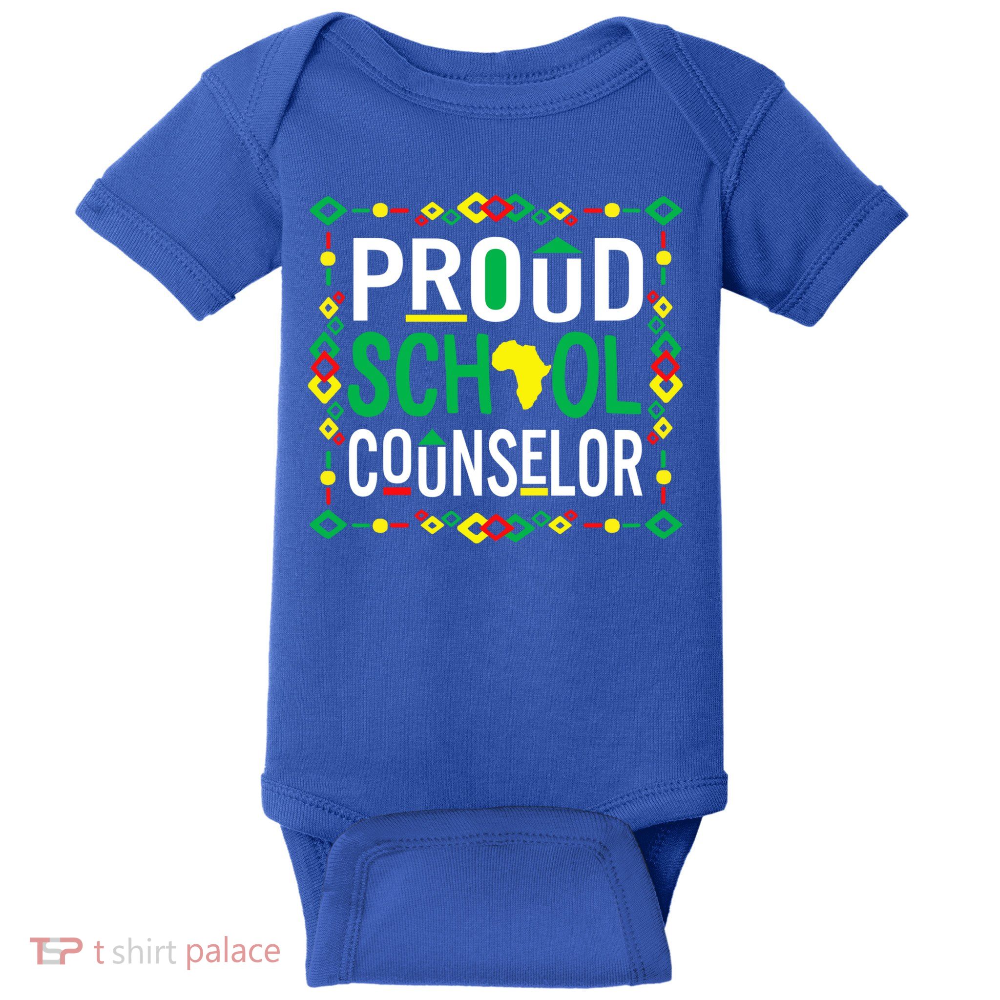 Proud Black School Counselor National School Counseling Week Funny Gift Baby Bodysuit