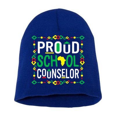 Proud Black School Counselor National School Counseling Week Funny Gift Short Acrylic Beanie