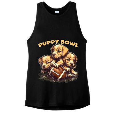 Puppy Bowl Sunday Funny Puppies Puppybowl Dog Fan Ladies PosiCharge Tri-Blend Wicking Tank