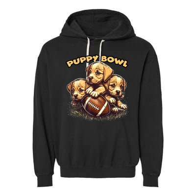 Puppy Bowl Sunday Funny Puppies Puppybowl Dog Fan Garment-Dyed Fleece Hoodie
